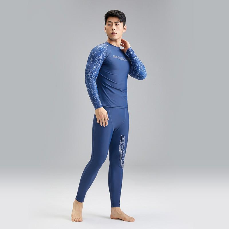Heren UPF 50 Sneldrogend Lange Mouwen Rash Guard Set Zwemkleding Surfen Zwemmen Watersporten