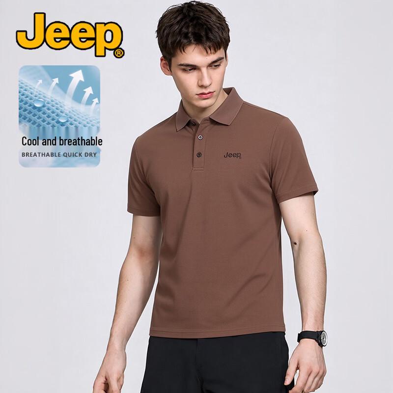 JEEP Men s Breathable Short Sleeve Polo Shirt 3XL