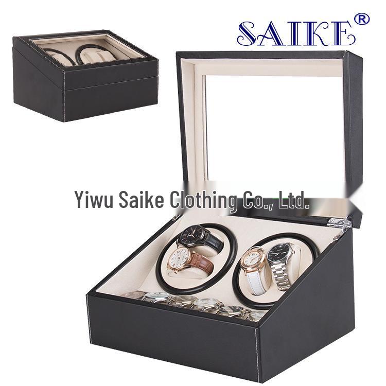 Leather Coffee Color PU Automatic Watch Winder Box for 10 Watches