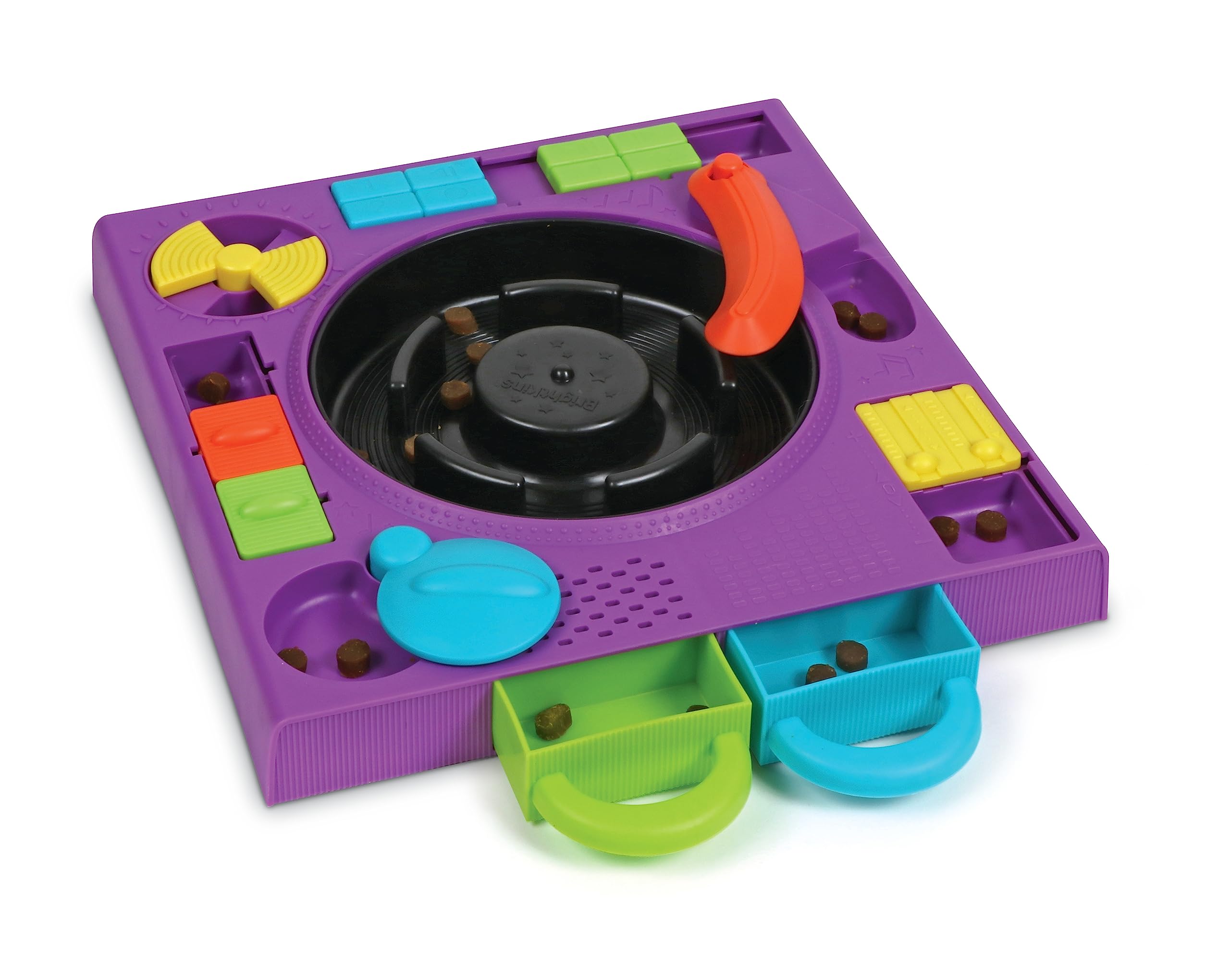 

Brightkins Treat Finder DJ Puzzle for All Dog Breeds, Prevents Slow Eating, Nose Work, Treat Hunting, LER9383, Authentic