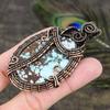 Tibetan Turquoise Gemstone Copper Wire Wrap Jewelry Pendant 3.07