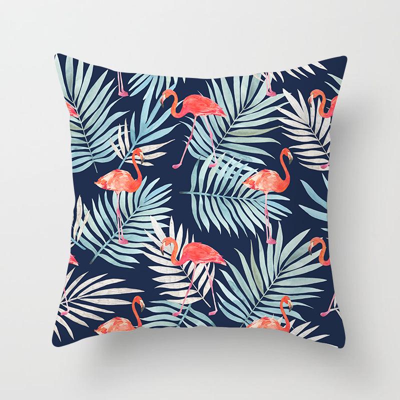Ins Plant Flower Peach Skin Fleece Pillow Cover Sofa Car Pillow Cushion Cover Lunch Home Furnishing