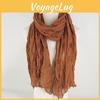 Color Export Scarf Solid Crumpled Womens Literary And Leisure Cotton And Linen Scarf Versatile Neck Protection Scarf Sunscreen Silk Scarf