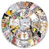 50 Cute Cartoon Animal Food Stickers for Diary, Laptop, Luggage - Waterproof