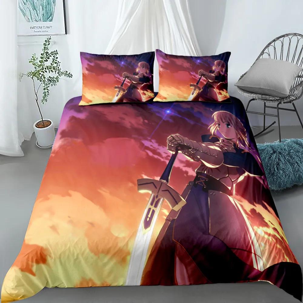 Zero Fairy Bedding Set King Queen Double Full Twin Single Size Duvet Cover Pillow Case fate Bed Linen Set Duvet Cover Bed Set
