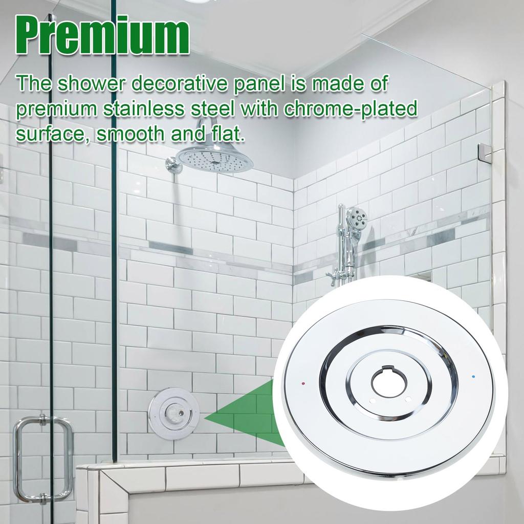 Practical Shower Handle Cover Plate Craft of Stainless Steel for Handle Tub Faucets and Escutcheon Replacement Hardware