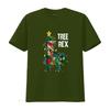 Tree Rex T Funny Christmas Dinosaur Womens Shirt Unique Design Festive Fun Vintage Washed Homme Fashion Breathable Casual