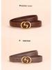 Women's Angola Red Genuine Leather Waist Belt - Fashionable, Versatile, and High-End Cowhide Accessory for Suits and Coats