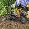 Dragon Sculptures Resin Giant Lawn Sculpture Gothic Fantasy Figures Art Garden Patio Statues Garden Decoration Accessories Tools