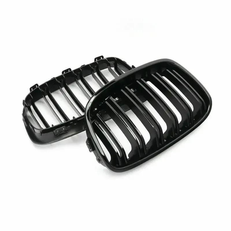 Car Front Bumper Kidney Grille Double Slat Black Racing Grill For BMW 1 Series F20 F21 2011-2014 120i 118i Car Accessories