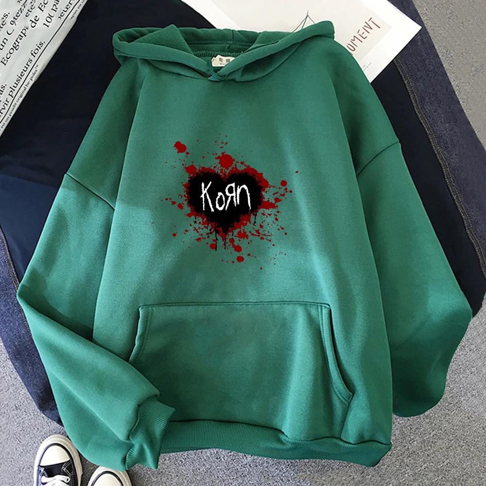 Korn Band Heavy Mental Winter Men Hoodie Long Sleeve Sweatwear Couple Soft Fleece Funko Pop Regular Fit Graphic Hoodies