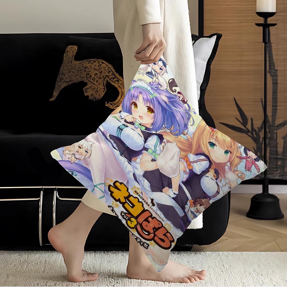 Nekopara Neko Anime Pillow Cover Design cushion Cover decor Holiday Decorati
