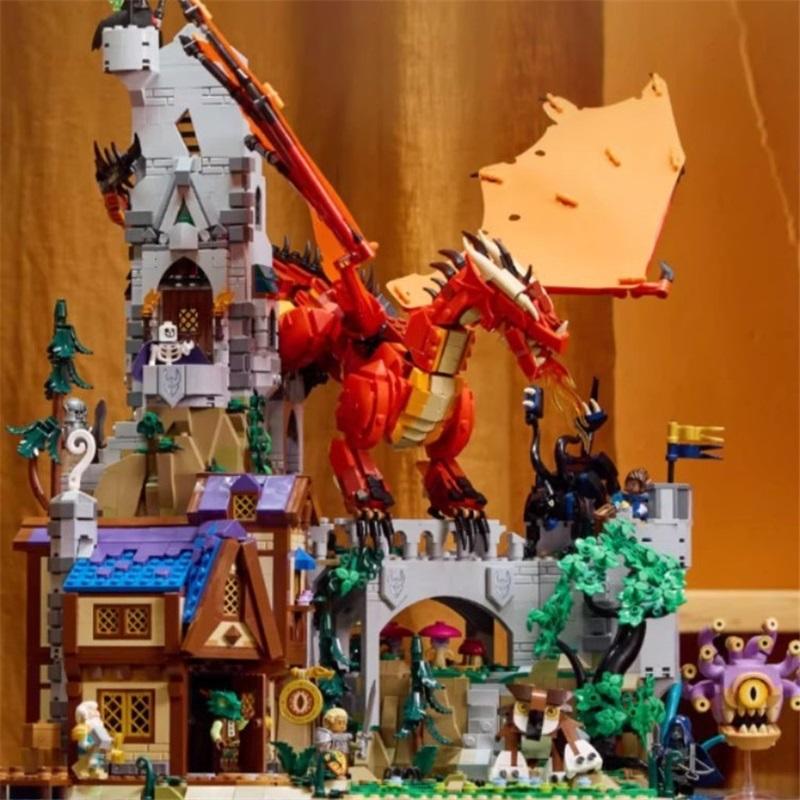 21348 Red Dragon Legend Dungeons and Dragons ancient building assembly building block toys