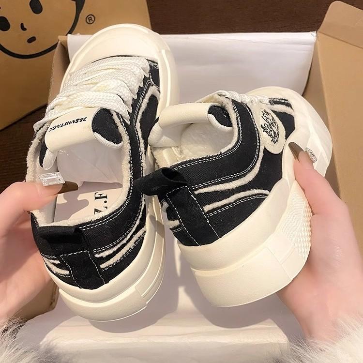 Little White Shoes Original Niche Shoes Women's 2025 Spring and Autumn New Thick-soled Versatile Student Canvas Shoes Casual Board Shoes