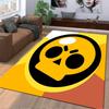 Yellow Skull Pattern carpet Non-slip rug suitable for living room and bedroom sofas