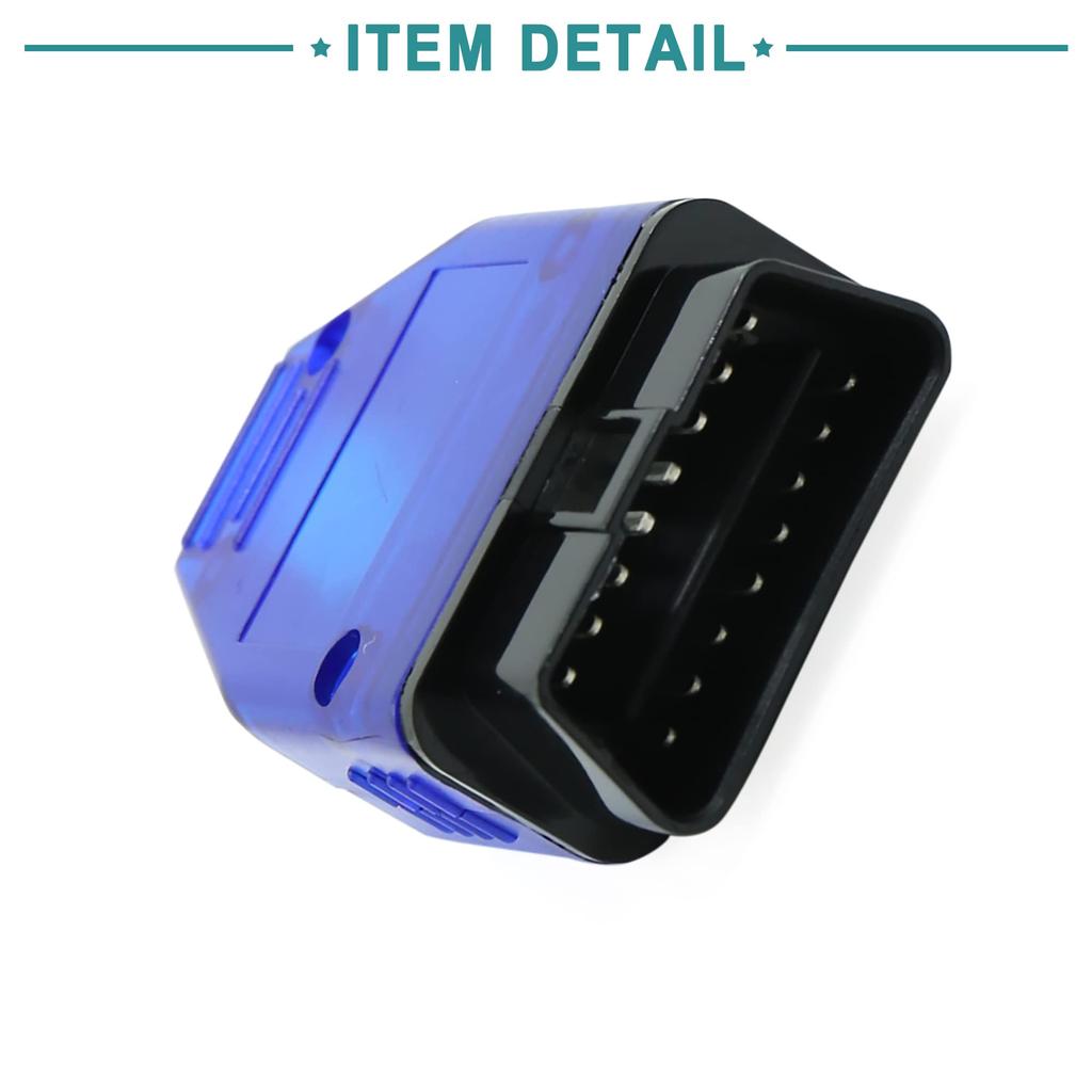 ACROPIX OBD2 Diagnostic Connector 16 Pin Male Adapter Blue 1 pcs