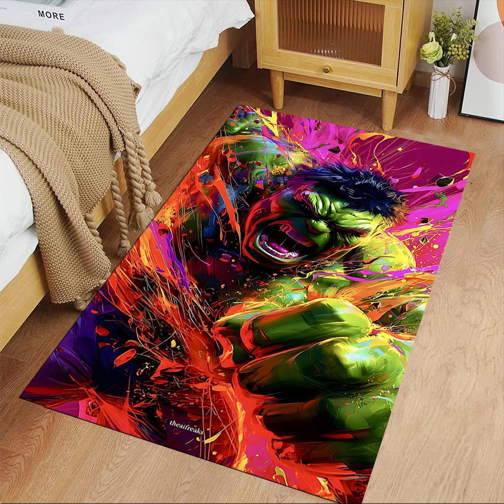 Hulk Comic Panels Floor Mat Perfect for Dormitory Study room Living Rooms Outdoor Anti-slip Rug Decorate Offices Birthday/Christmas Gift