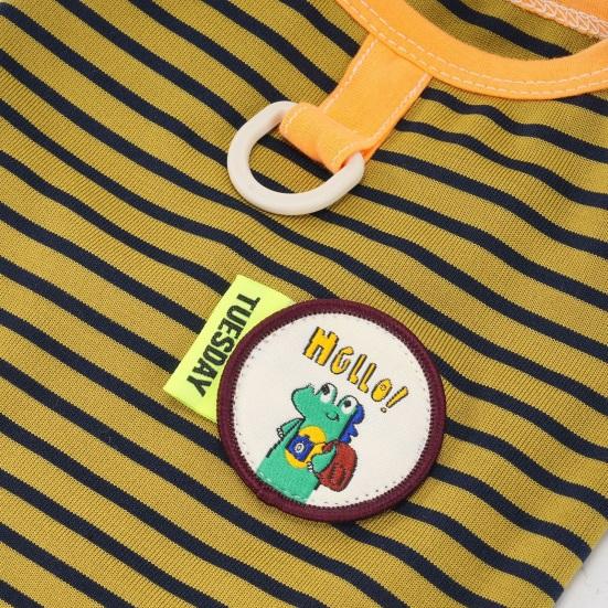 Striped Dog Tee Shirt Breathable Summer Puppy T-Shirt Stylish Loose Dog Tee for Small Dogs Schnauzer Bichon Frise