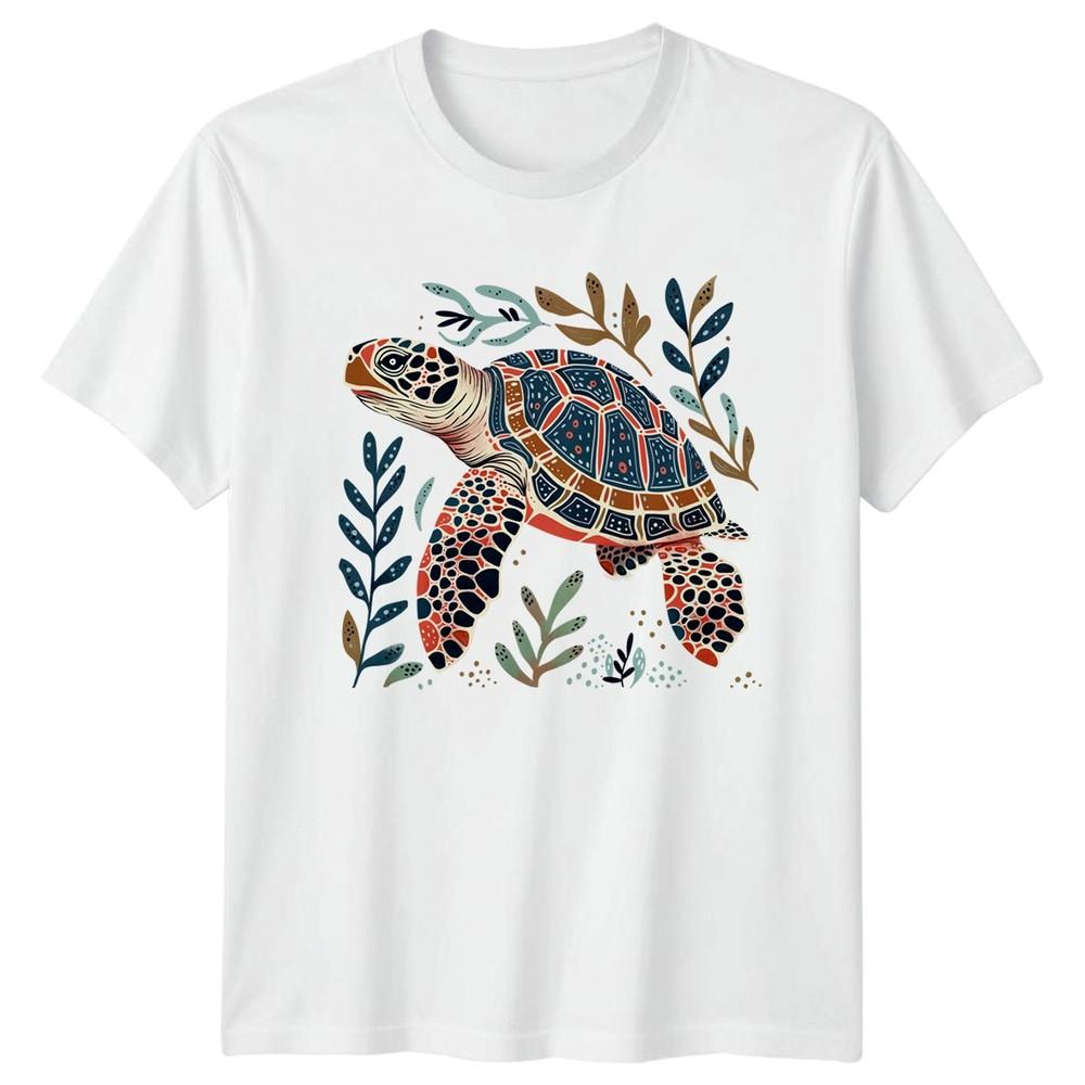 Scandinavian Sea Turtle TShirt Marine Life Nature Birthday Gift For Him And Her S