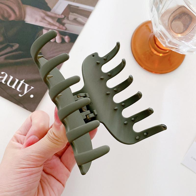 Chic Macaron Color Medium Hair Claw Clip Stylish Minimalist Hair Accessory For Women