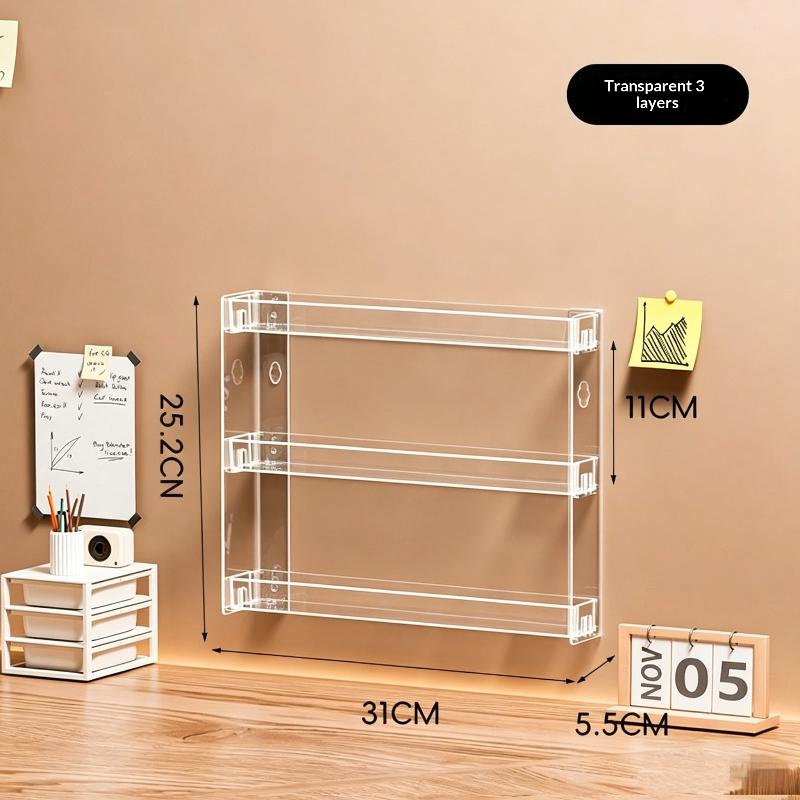 3/4/5/6-stöckiger klarer Make-up-Organizer zur Wandmontage & für die Arbeitsplatte Aufbewahrungshalter für Badezimmer Hautpflege Kosmetik