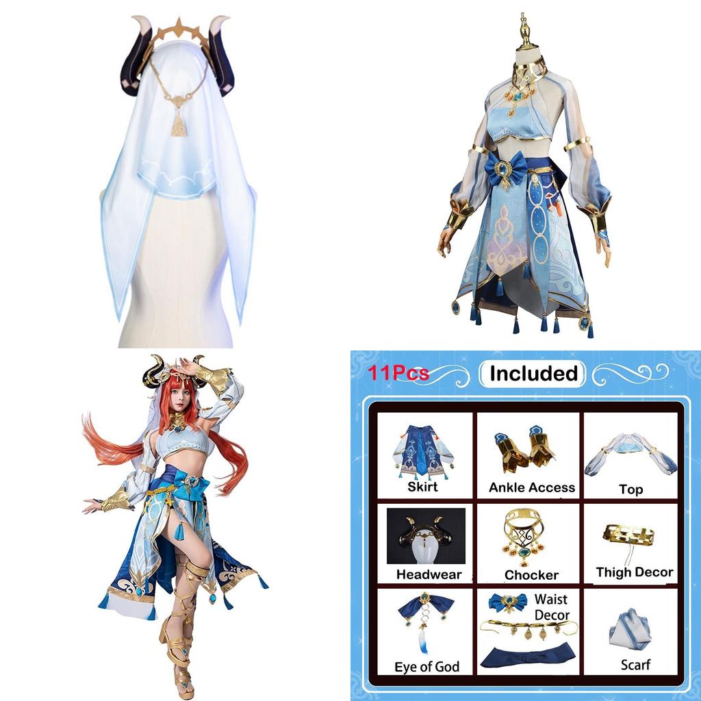 Bright And Durable Genshin Impact Nilou Cosplay Costume With Complete Accessories