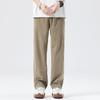 Pantaloni largi casual cu talie elastică pentru bărbați, vară, lyocell moale respirabil, pantaloni drepți