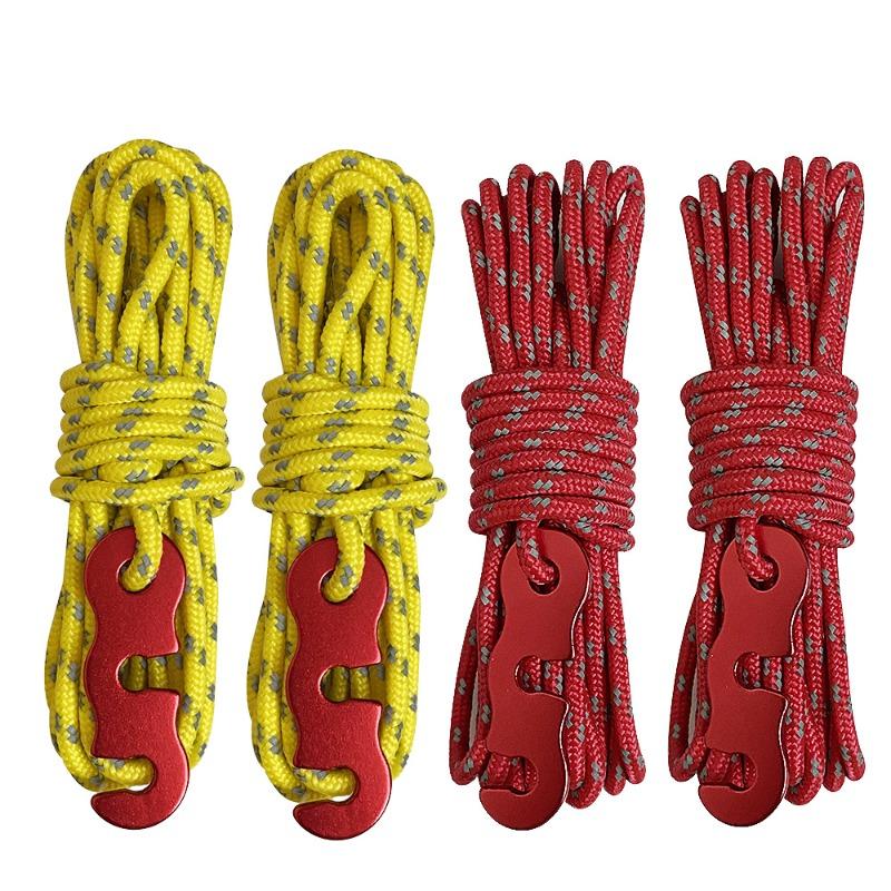 Outdoor Tent Rope Reflective Rope Canopy Rope Reinforced Windproof Rope Buckle Tent Fixed Wind Rope Tent Wind Rope Buckle