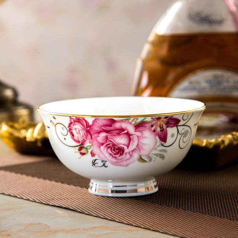 Jingdezhen Bone China Noodle Bowl – 6 Inch Heat-Resistant Footed Porcelain Bowl