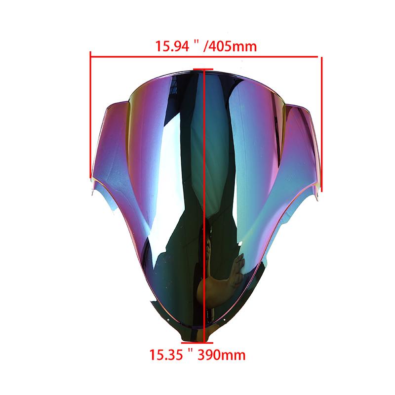 Motorcycle Windshield Double Bubble ABS Wind Deflector Multicolor Racing Wind Screen Fit for Suzuki Hayabusa GSXR1300 1996-2007