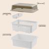 Kitchen Dish Storage Rack with Lid