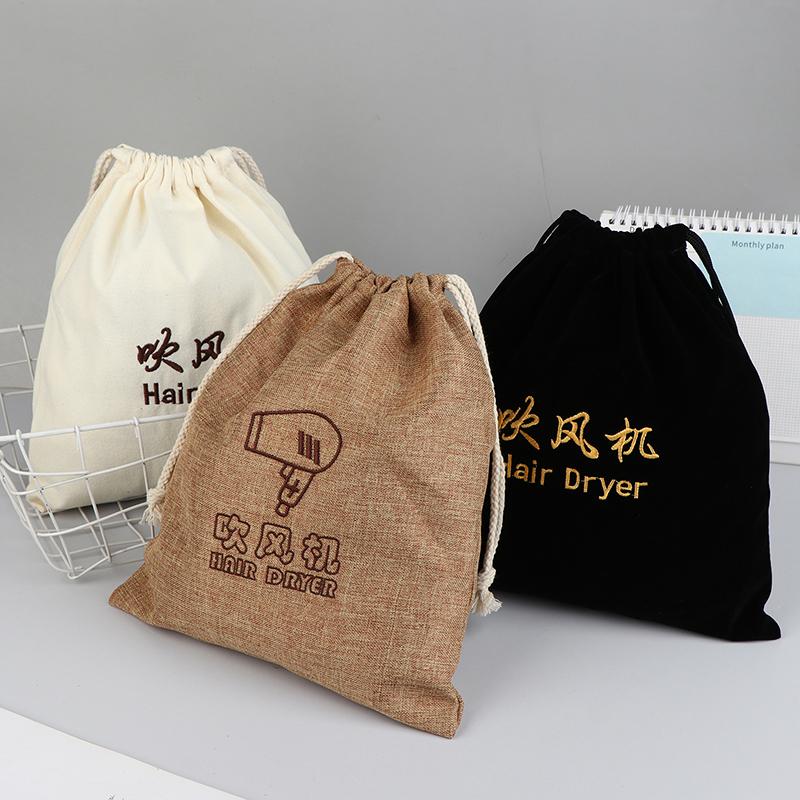 Hair Dryer Cloth Bag Hair Diffuser Hair Dryer Bag Drawstring Closure Cover Cloth/Flocking Storage Belt Mouth Drawstring Dust Bag