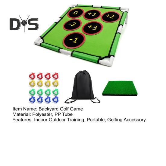Backyard Golf Game Play Set with 16 Golf Balls Putting Mat Casual Home Golf Chipping Practice Game for Adults Fathers Outdoor Indoor