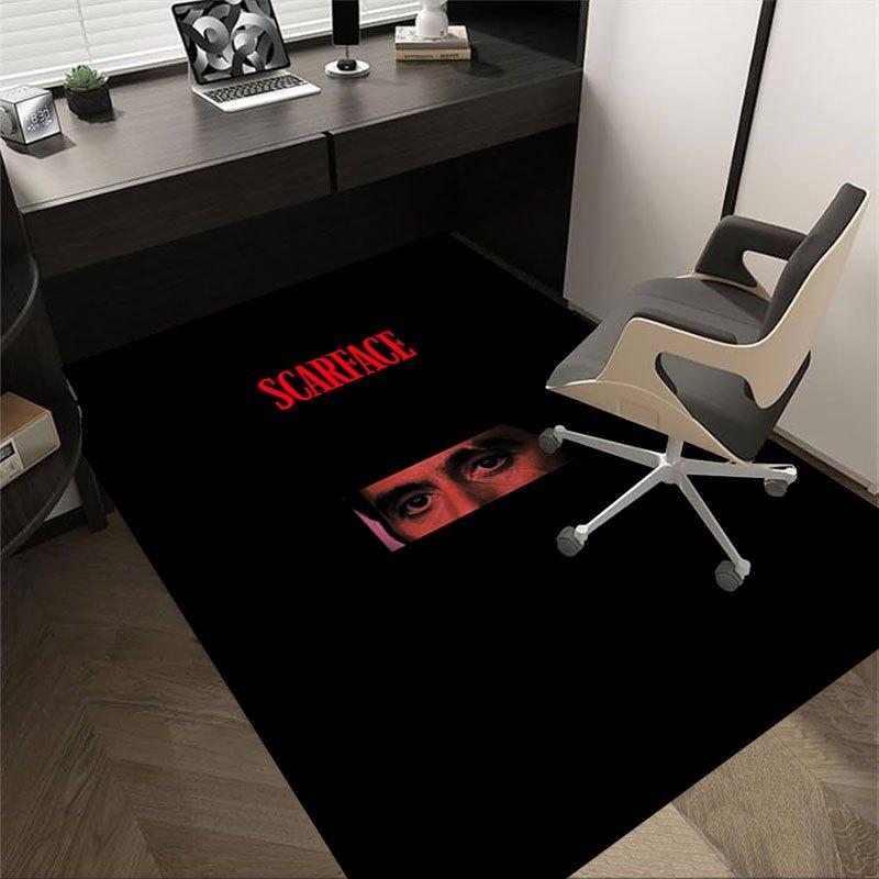 1pc Scarface Office Carpet Chair Mats Soft, Comfortable, All Season,Perfect for Home, Bedroom, or Office Decor, Perfect Gift for