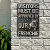 Vintage French Bulldog Metal Poster, Funny Wall Art for Home Bar