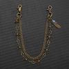 Punk Hip Hop Double Layer Metal Waist Chain With Star Feather Charms Unisex Fashion Belt Accessory