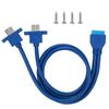 5Gbps USB3.0 19PIN To 2AF Cable Panel Mount with Screw Hole Motherboard Mount Adapter USB3.0 Expansion Cable Motherboard Header