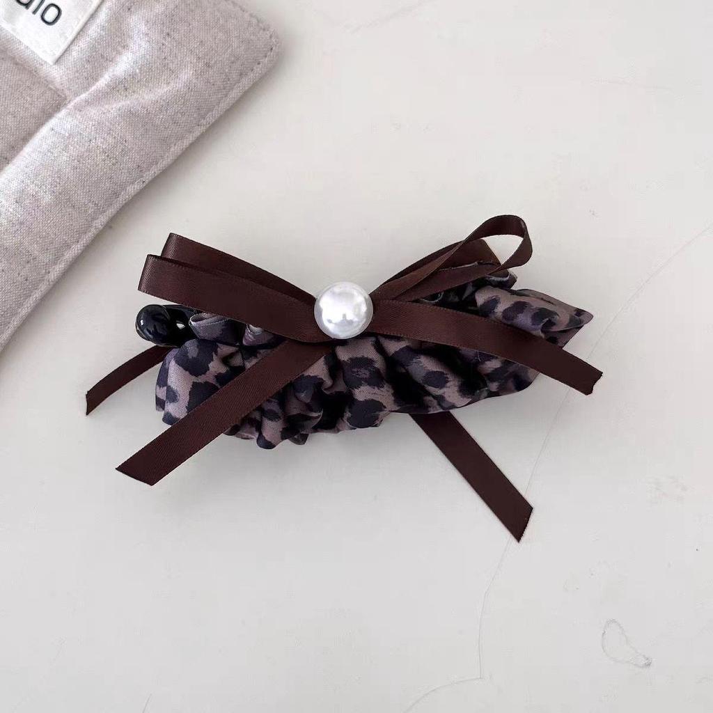 Koreanische Satinblume Perle Bananenhaarspange - Elegantes Damen Luxus Haaraccessoire