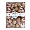 42Pcs 3/4/5cm Christmas Balls Set Glitter Surface Various Pattern Christmas Balls Shatterproof Home Reusable Ornaments