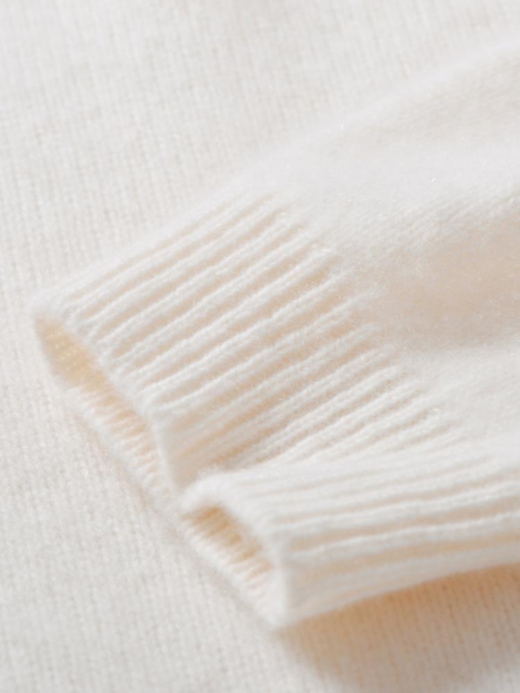 Women's Cashmere Sweater Qinghe Cashmere 30% Cashmere 70% Wool Autumn and Winter Cashmere Pullover Soft and Warm