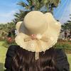Fashionable Ladies Straw Hat For Summer Outings Sun Protection Hat Floral Beach Hat