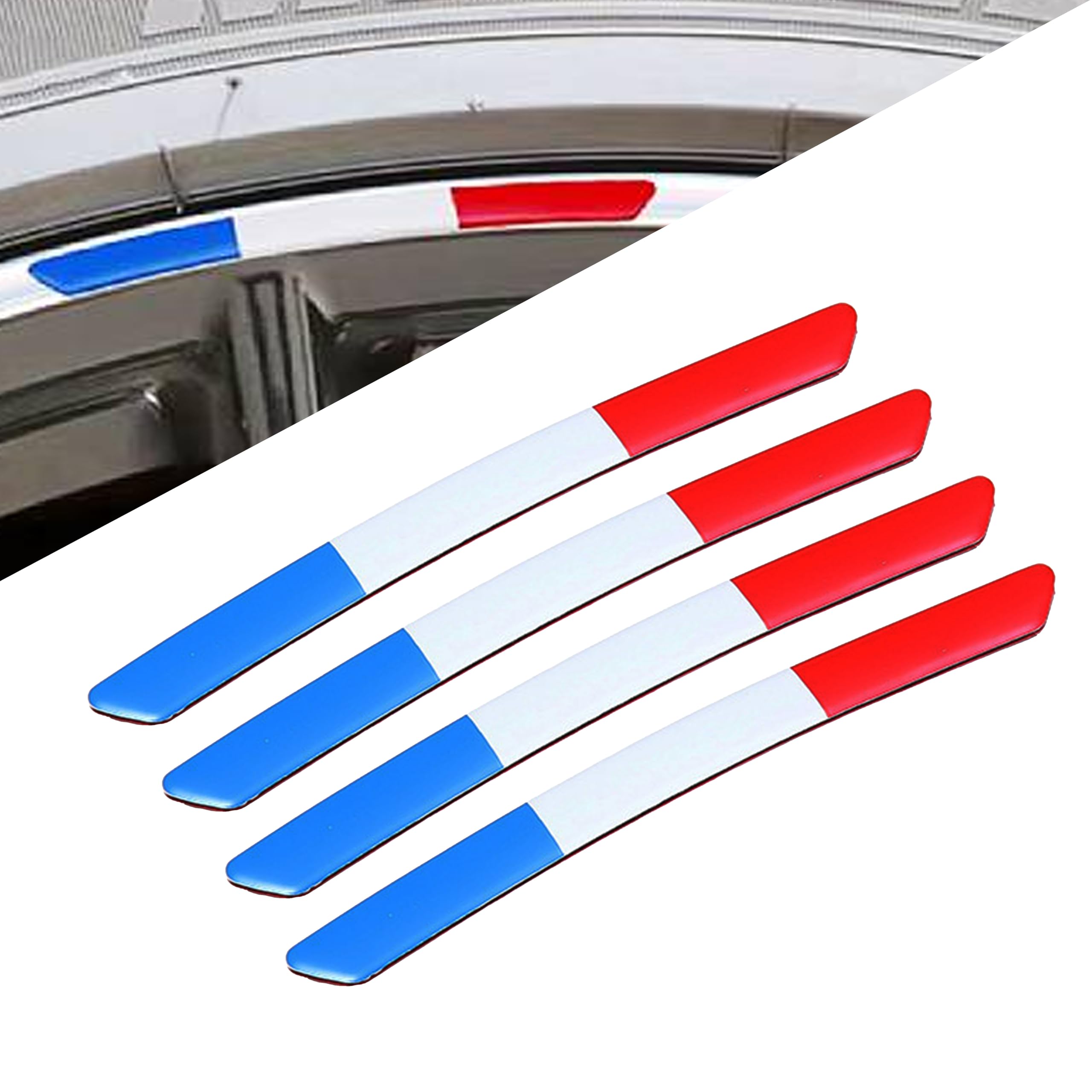 

Flag Design Wheel Stickers Set of 4 | Tire Rim Decoration Custom Stickers for