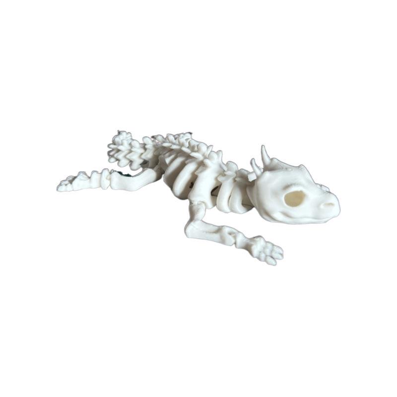 3D Movable Joint Dragon Skeleton - Articulated Fossil Frame, Creative Birthday Gift for Children