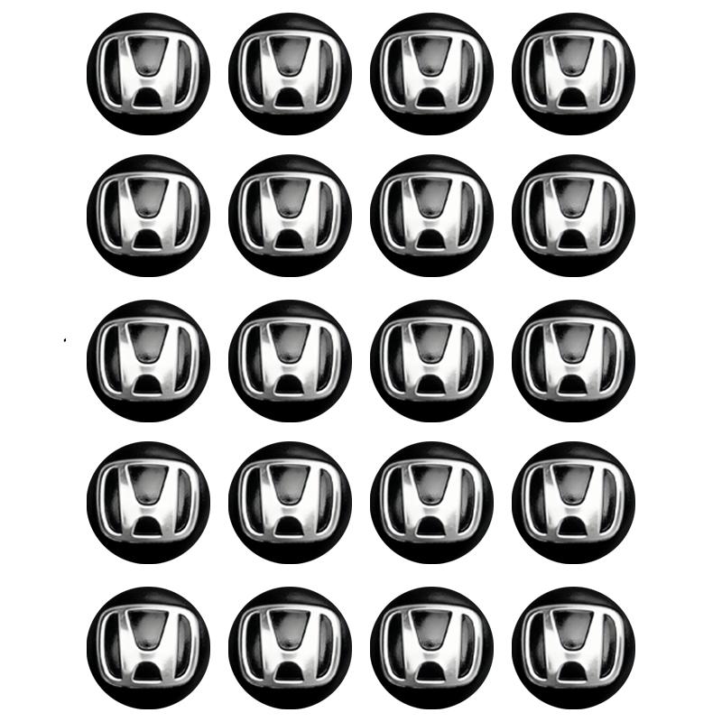 14mm 3D Badge Car Key Remote Control Emblem Stickers Decor Decal For Honda Civic CRV Odyssey Mugen Fit Accord Jazz Accessories CB0