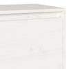 TV Stand White 140 x 35 x 40 cm Solid Pine Wood