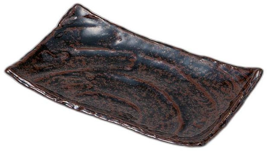 23cm Tenmoku Dish X 14 X Setomonohonpo Kiln-Changed [22.8 3.3cm]