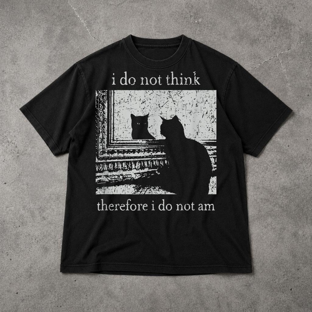I Do Not Think Therefore I Do Not Am Shirt, Funny Philosophy Tee, Casual Wear for Everyday, Unique Gift for Thinkers