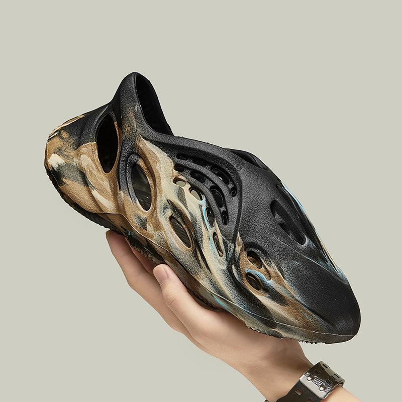 Hole shoes slippers summer cool slippers black colorful coconut camouflage blue brown pink large size beach shoes