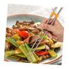 Yardwe 10pcs Reusable Plastic Chopstick Helpers with Hinged Connectors Training Chopsticks for Adults Kids Beginners Chopstick Holding Corrector Tool