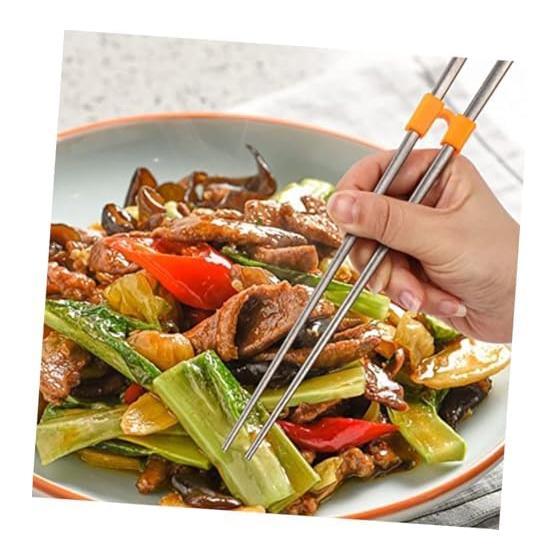 Yardwe 10pcs Reusable Plastic Chopstick Helpers with Hinged Connectors Training Chopsticks for Adults Kids Beginners Chopstick Holding Corrector Tool
